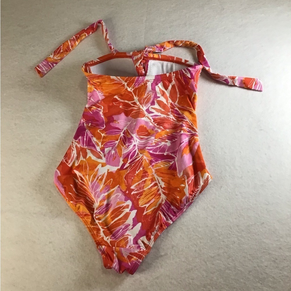 Polo Ralph Lauren Orange and Pink One Piece Swimsuit - Picture 5 of 6